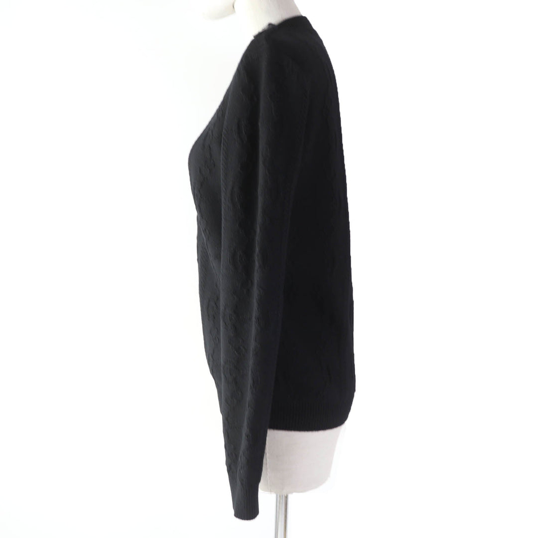 HERMES knit 2H2644D6 Main: 80% wool, Main: 20% cashmere, Part: 74% wool, Part: 19% cashmere, Part: 5% nylon, 2% polyurethane black Women 34 Used Authentic