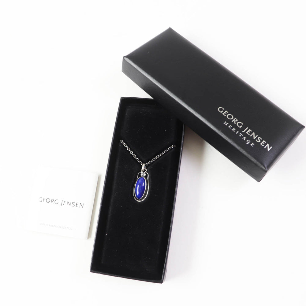 Georg Jensen Necklace Main: SV925, Part: Lapis lazuli Silver blue Women Used Authentic