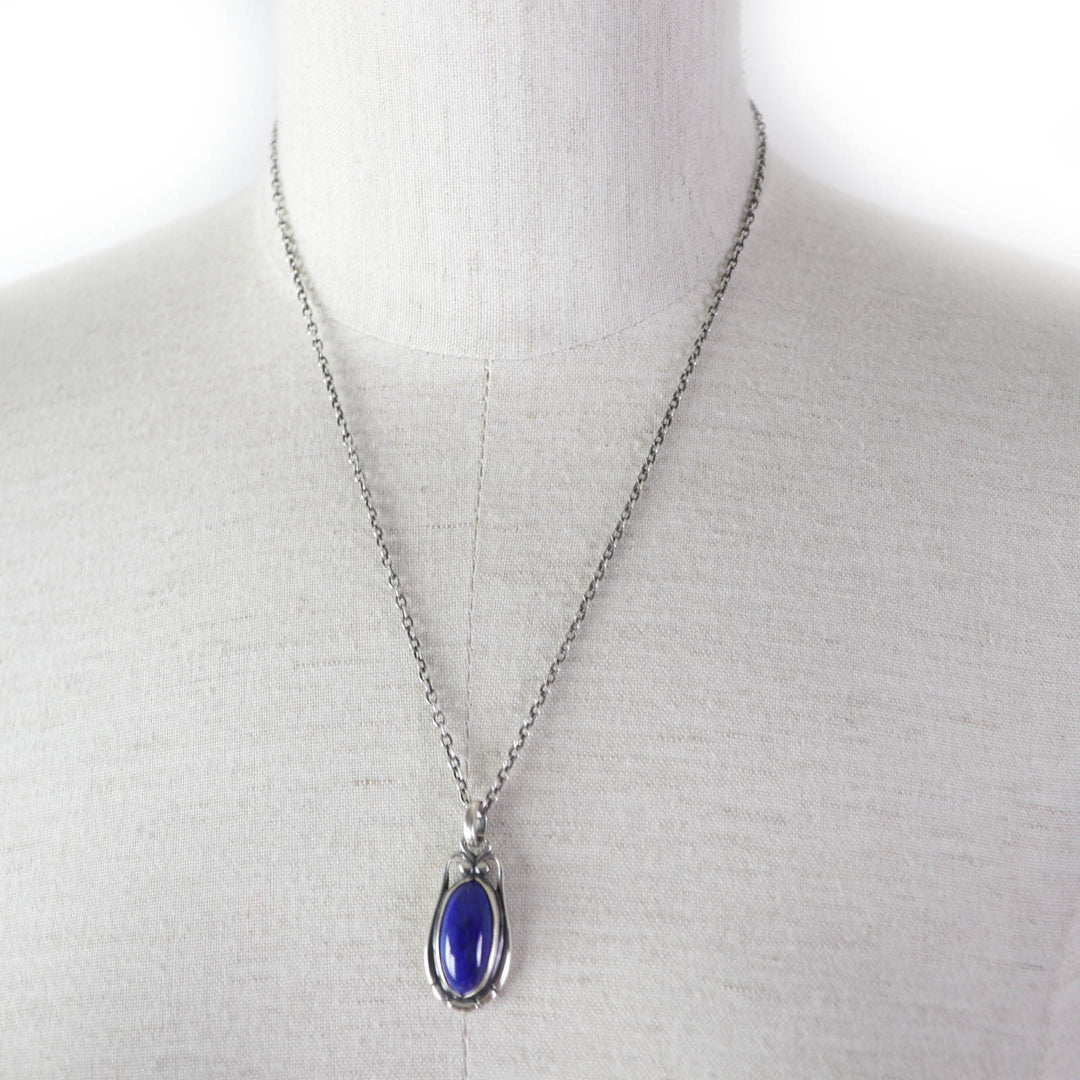 Georg Jensen Necklace Main: SV925, Part: Lapis lazuli Silver blue Women Used Authentic