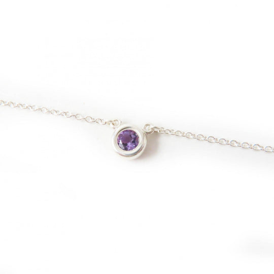 TIFFANY&Co. Necklace Main: AG925, Part: Amethyst Silver purple Color by the yard Women Used Authentic
