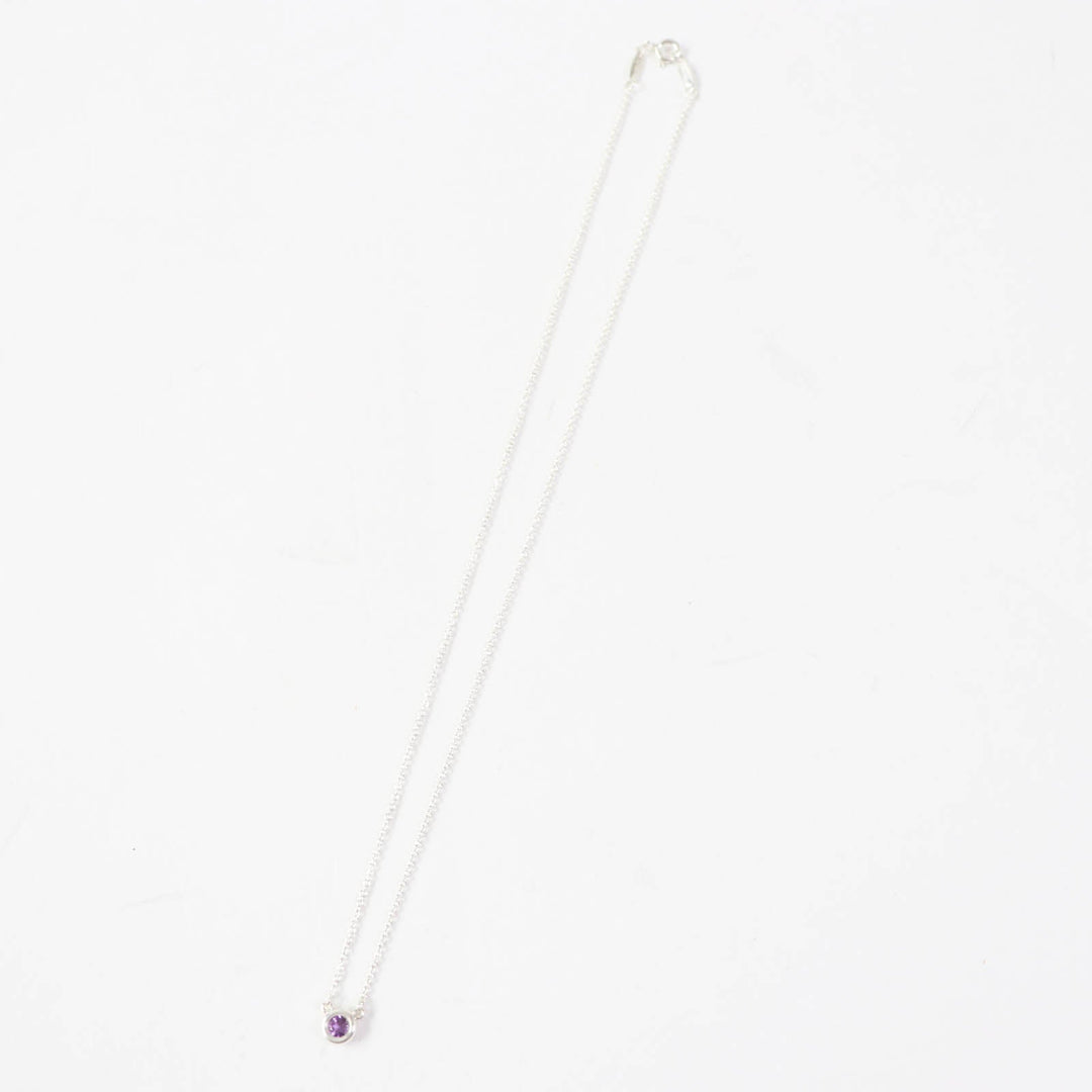 TIFFANY&Co. Necklace Main: AG925, Part: Amethyst Silver purple Color by the yard Women Used Authentic