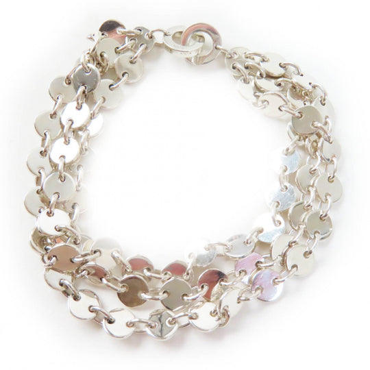 HERMES bracelet Main�FAG925 Silver Confetti Women Used Authentic