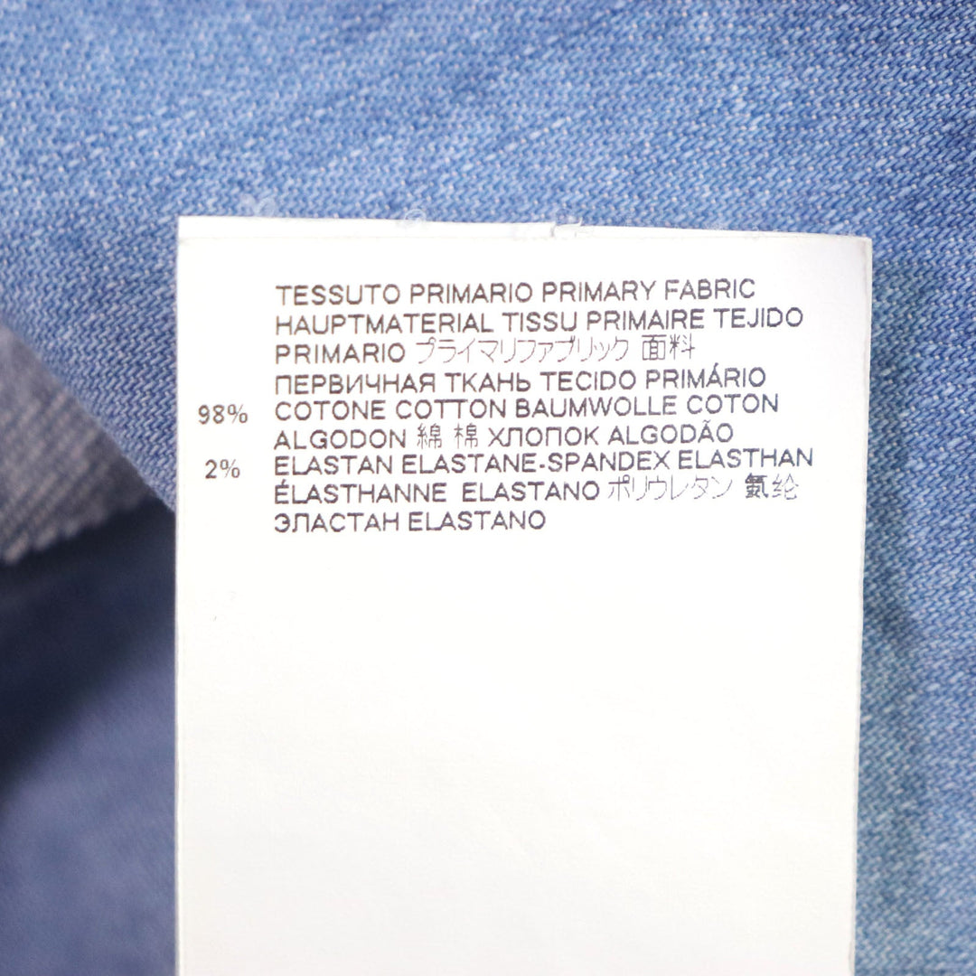 DSQUARED2 Long sleeve shirt S74DM0452 Main: 98% cotton, Main: 2% polyurethane Light blue mens 46 Used Authentic