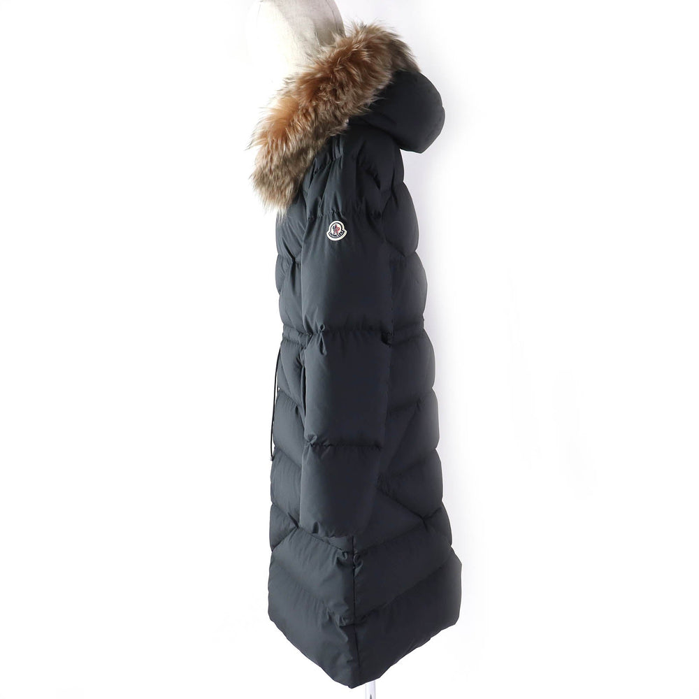 MONCLER down coat Outer: 100% polyester, Lining: 100% polyester, Filling: 90% down, Filling: 10% feather, Fur: lamb fur black BUSARD Women 4 Used Authentic