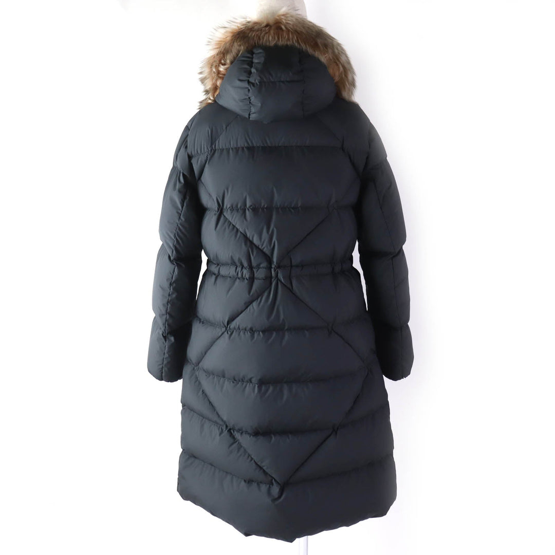 MONCLER down coat Outer: 100% polyester, Lining: 100% polyester, Filling: 90% down, Filling: 10% feather, Fur: lamb fur black BUSARD Women 4 Used Authentic