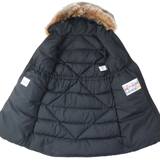 MONCLER down coat Outer: 100% polyester, Lining: 100% polyester, Filling: 90% down, Filling: 10% feather, Fur: lamb fur black BUSARD Women 4 Used Authentic