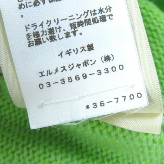 HERMES knit Main: 64% cashmere, Main: 36% cotton green Women 36 Used Authentic