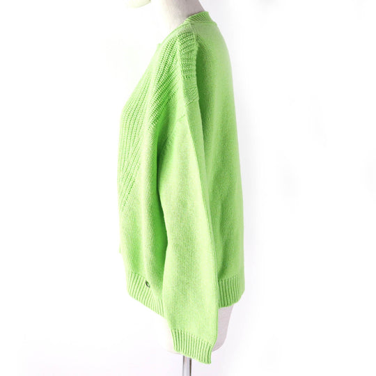 HERMES knit Main: 64% cashmere, Main: 36% cotton green Women 36 Used Authentic