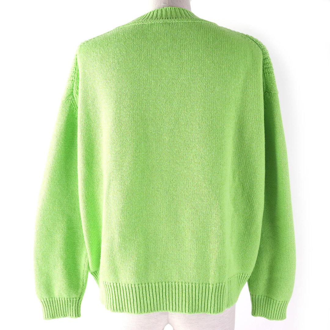 HERMES knit Main: 64% cashmere, Main: 36% cotton green Women 36 Used Authentic