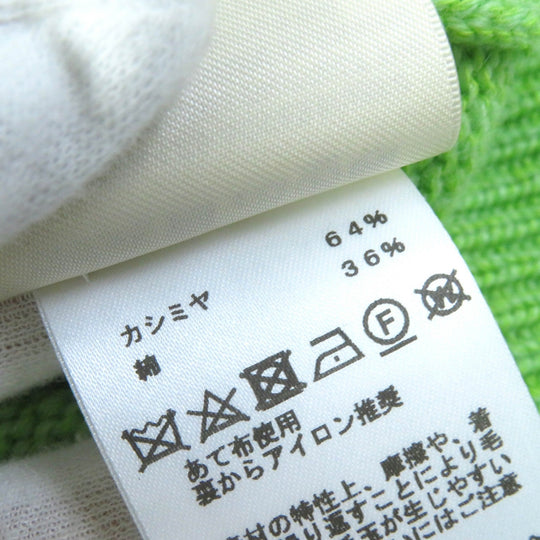 HERMES knit Main: 64% cashmere, Main: 36% cotton green Women 36 Used Authentic
