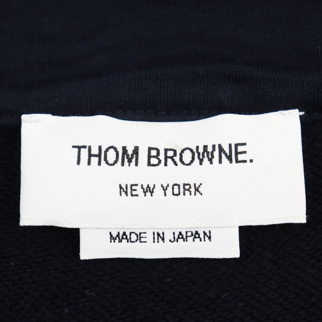 THOM BROWNE setup MJT249A-06910415/MJQ008A-06910415 Main: 100% cotton Navy 4-bar zip-up hoodie/sweatpants mens 2 Used Authentic