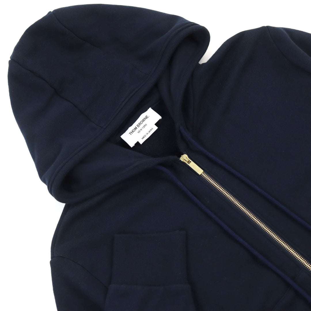 THOM BROWNE setup MJT249A-06910415/MJQ008A-06910415 Main: 100% cotton Navy 4-bar zip-up hoodie/sweatpants mens 2 Used Authentic