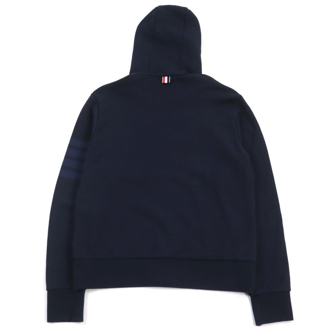 THOM BROWNE setup MJT249A-06910415/MJQ008A-06910415 Main: 100% cotton Navy 4-bar zip-up hoodie/sweatpants mens 2 Used Authentic