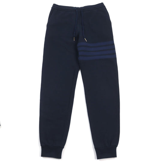 THOM BROWNE setup MJT249A-06910415/MJQ008A-06910415 Main: 100% cotton Navy 4-bar zip-up hoodie/sweatpants mens 2 Used Authentic