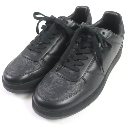 LOUIS VUITTON Low cut sneakers Main: Monogram Eclipse black Rivoli line mens 5 Used Authentic