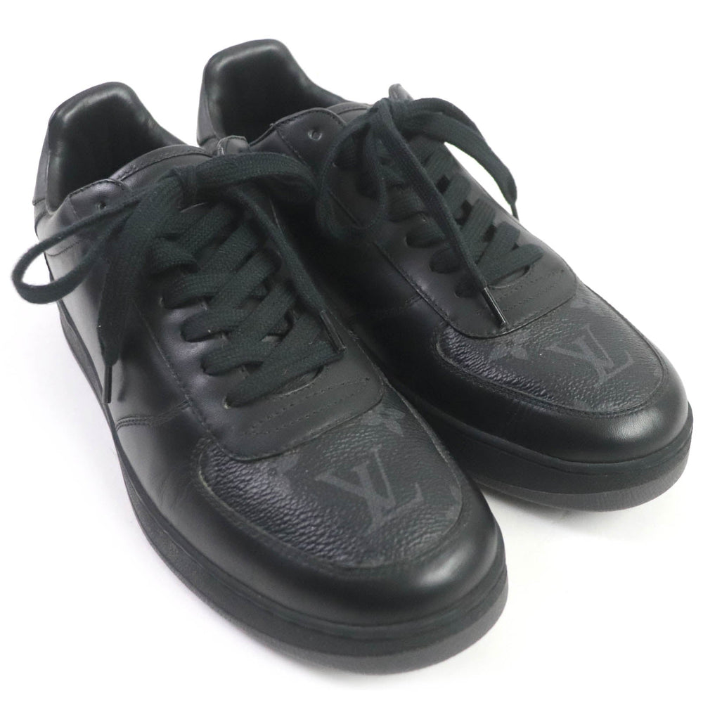LOUIS VUITTON Low cut sneakers Main: Monogram Eclipse black Rivoli line mens 5 Used Authentic