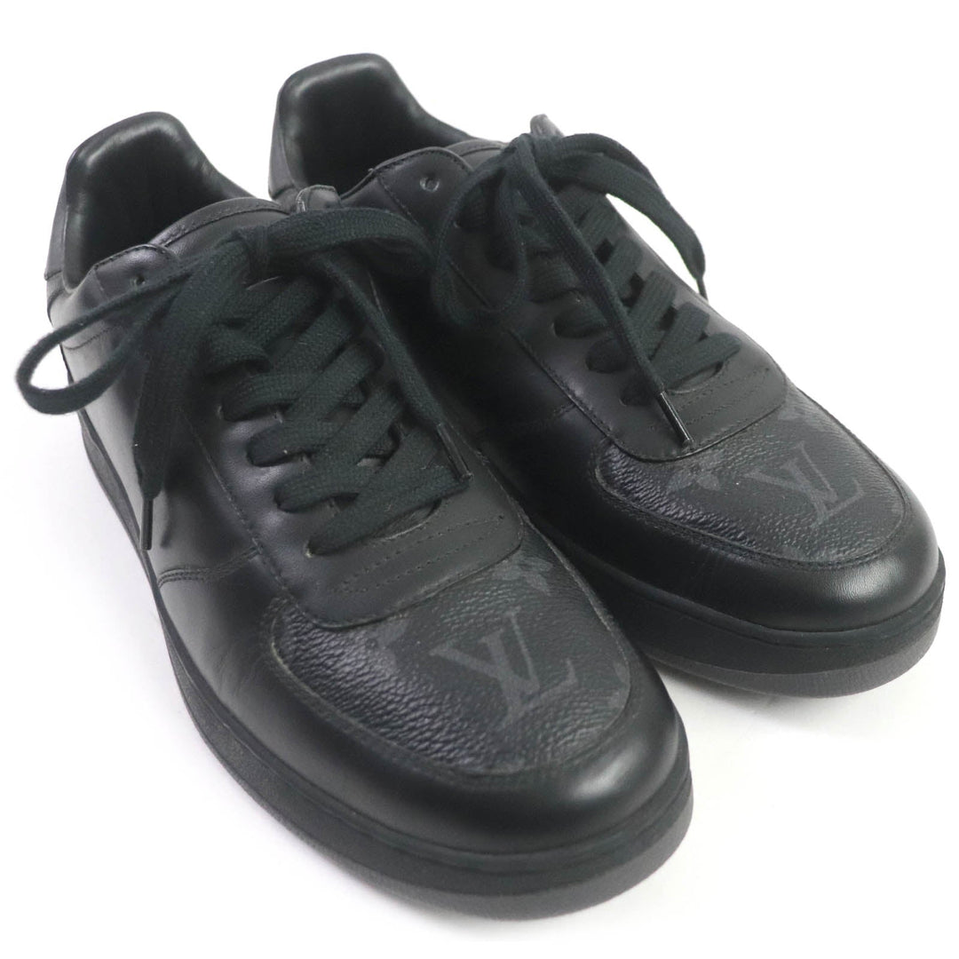 LOUIS VUITTON Low cut sneakers Main: Monogram Eclipse black Rivoli line mens 5 Used Authentic