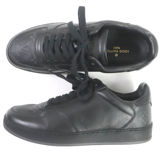 LOUIS VUITTON Low cut sneakers Main: Monogram Eclipse black Rivoli line mens 5 Used Authentic