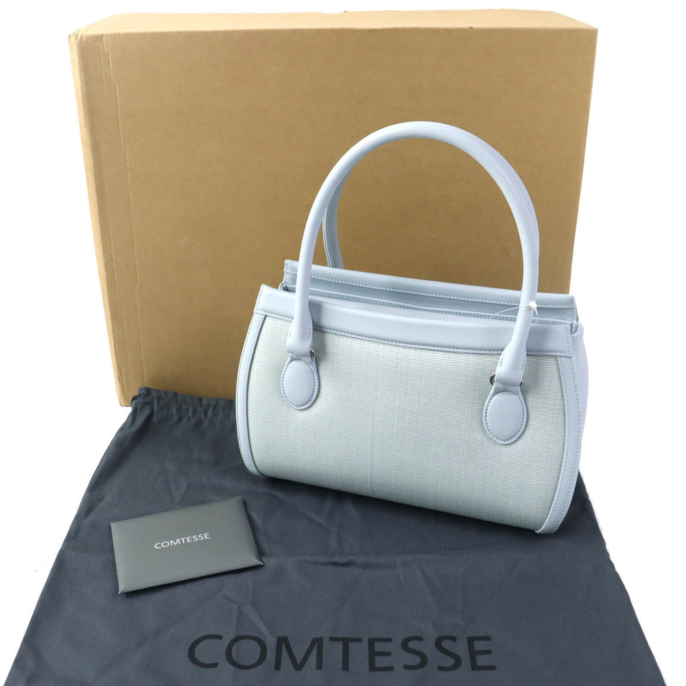 COMTESSE Handbag 7599 Main: Horsehair Part: Cowhide Blue gray type Women Used Authentic