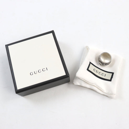 GUCCI Ring 433573 Main�FAG925 Silver Cat Head Arabesque Garden Women(Unisex) Used Authentic
