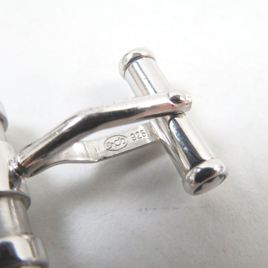 MONTBLANC cuffs Main: SV925, Part: Blue Gemstone Silvertype mens Used Authentic