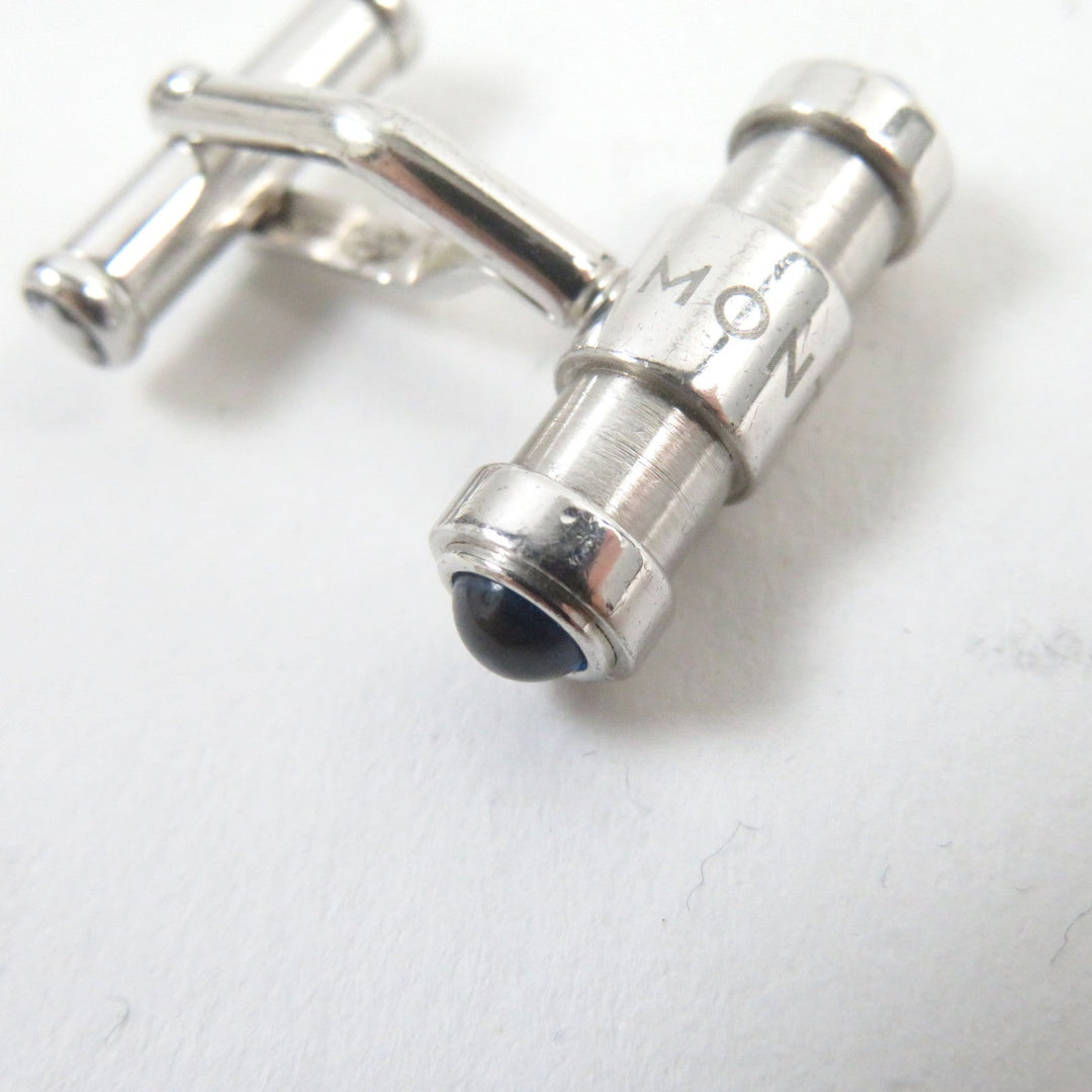 MONTBLANC cuffs Main: SV925, Part: Blue Gemstone Silvertype mens Used Authentic