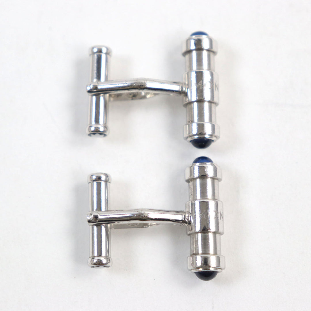 MONTBLANC cuffs Main: SV925, Part: Blue Gemstone Silvertype mens Used Authentic