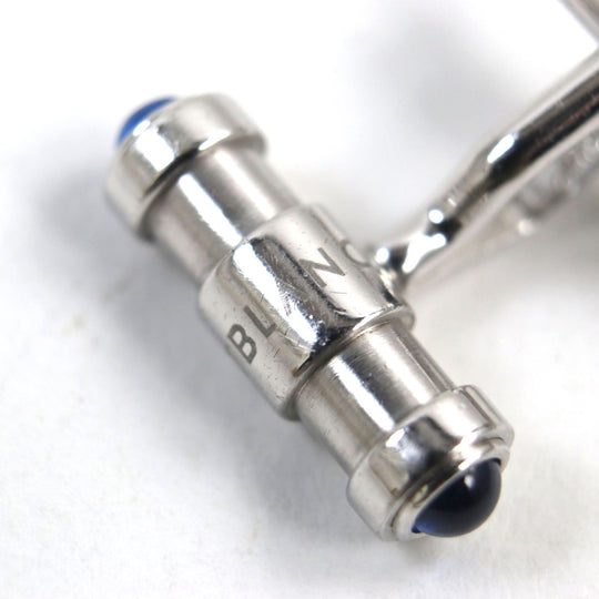 MONTBLANC cuffs Main: SV925, Part: Blue Gemstone Silvertype mens Used Authentic