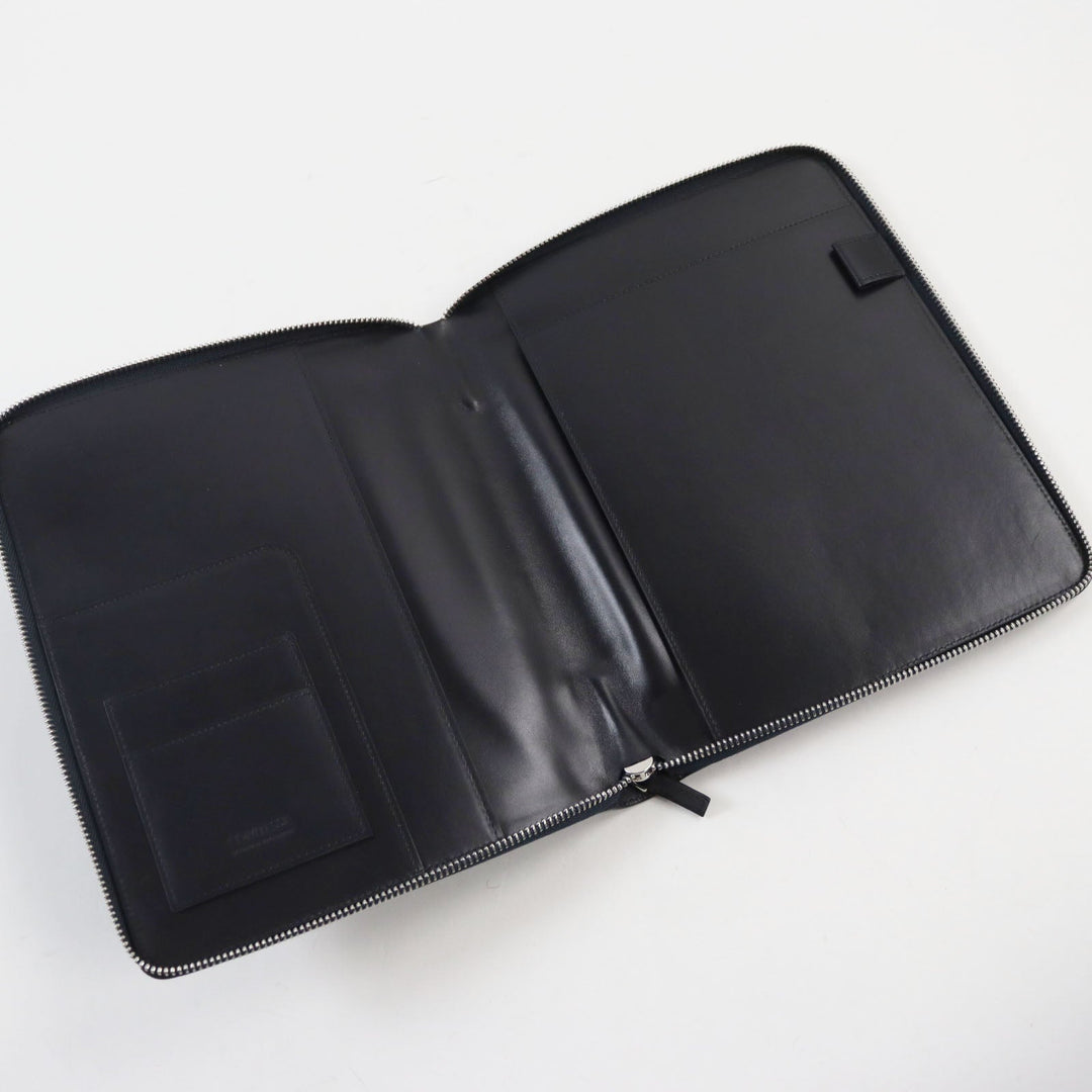 COMTESSE Notebook cover Main: Horsehair Part: Leather black mens Used Authentic