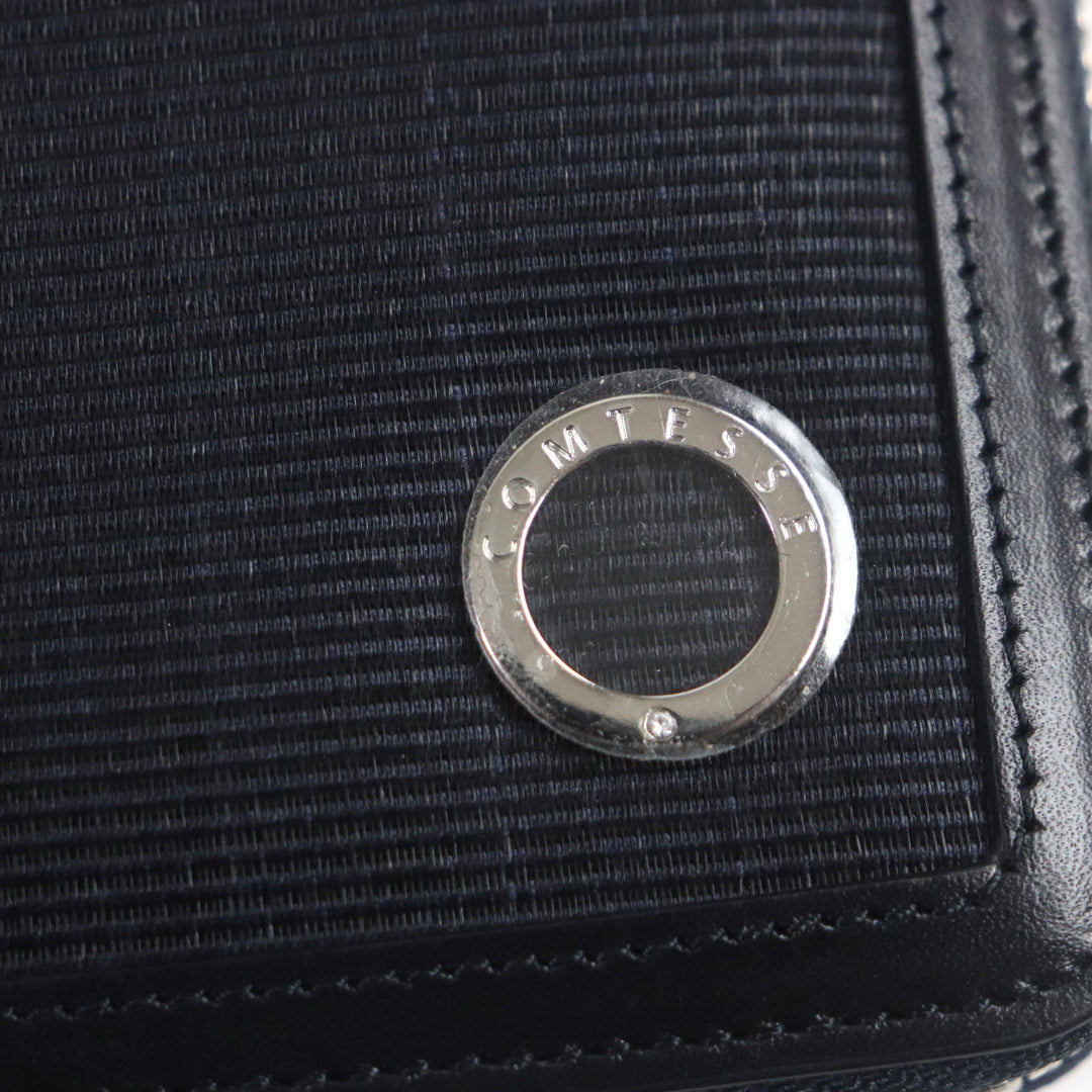 COMTESSE Notebook cover horsehair leather Navy mens(Unisex) Used Authentic