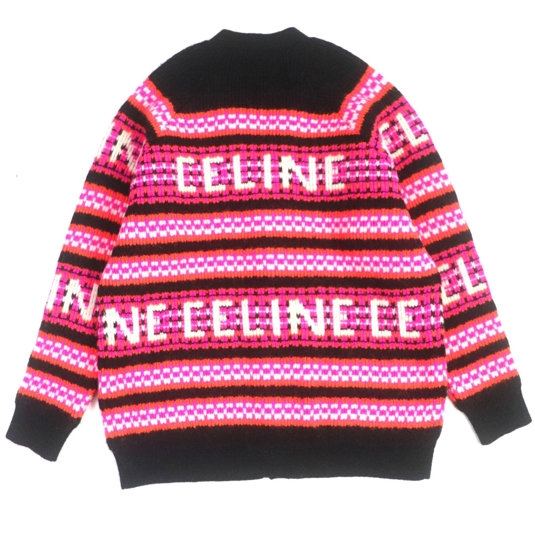 CELINE cardigan 2AC915795 Main: 100% wool Black pink mens XS Used Authentic