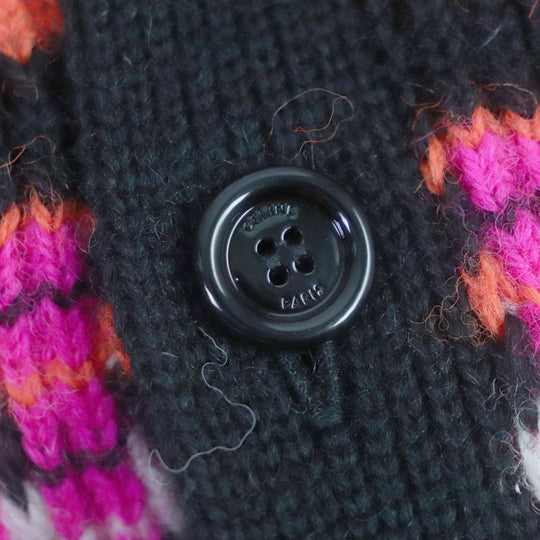 CELINE cardigan 2AC915795 Main: 100% wool Black pink mens XS Used Authentic