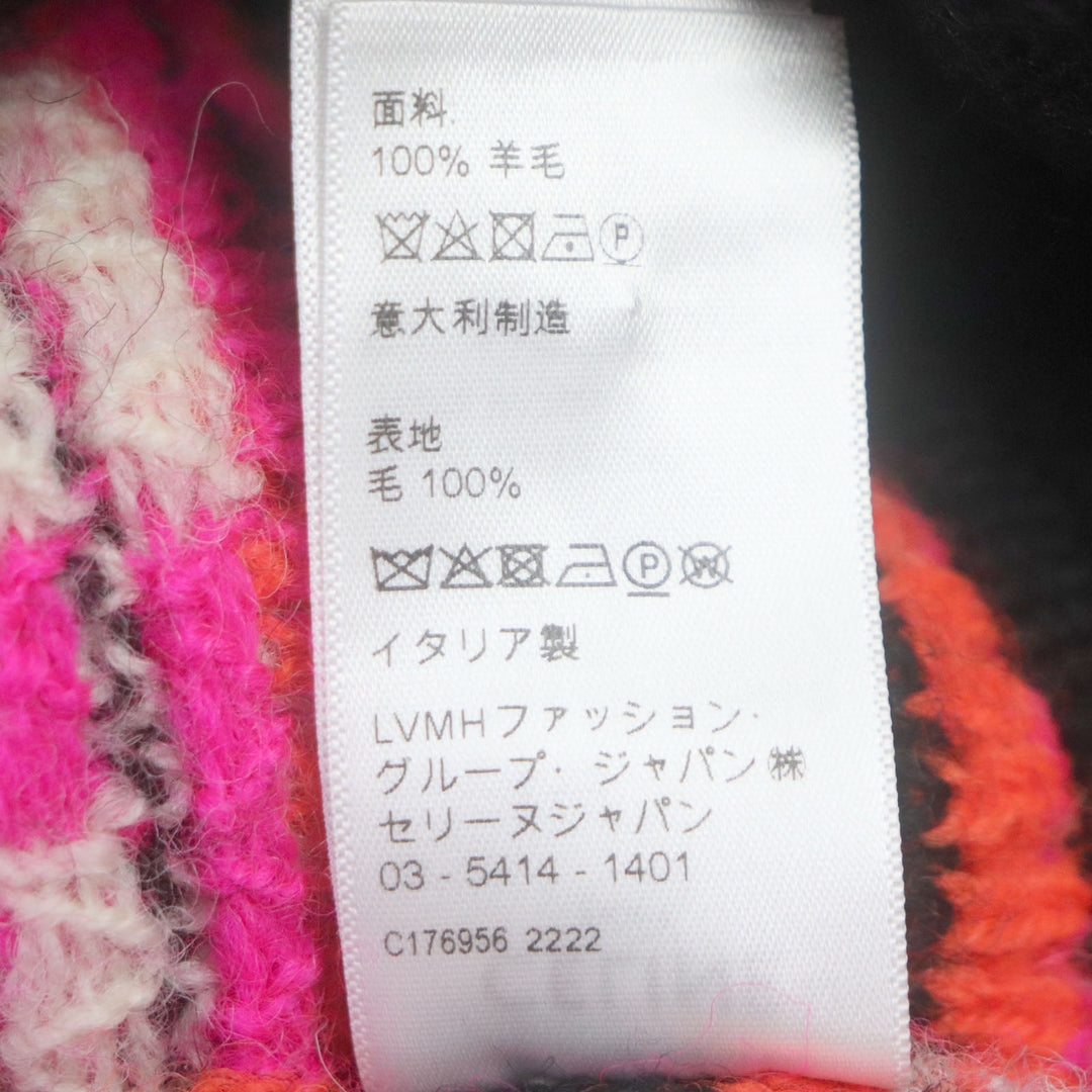 CELINE cardigan 2AC915795 Main: 100% wool Black pink mens XS Used Authentic