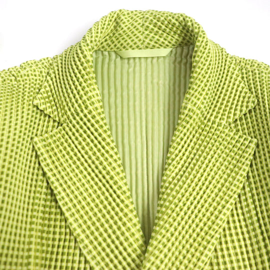 HOMME PLISSE ISSEY MIYAKE setup HP03JD240 HP03JF241 Outer: 100% polyester, Lining: 100% polyester yellow-green mens 1 Used Authentic