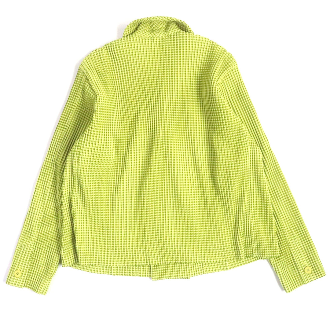 HOMME PLISSE ISSEY MIYAKE setup HP03JD240 HP03JF241 Outer: 100% polyester, Lining: 100% polyester yellow-green mens 1 Used Authentic