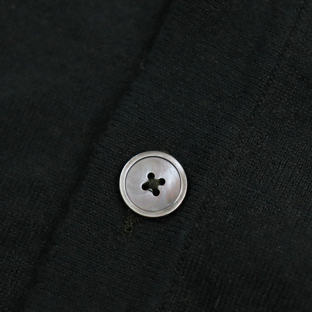 HERMES cardigan Main: 60% cashmere, Main: 40% cotton Dark green mens S Used Authentic