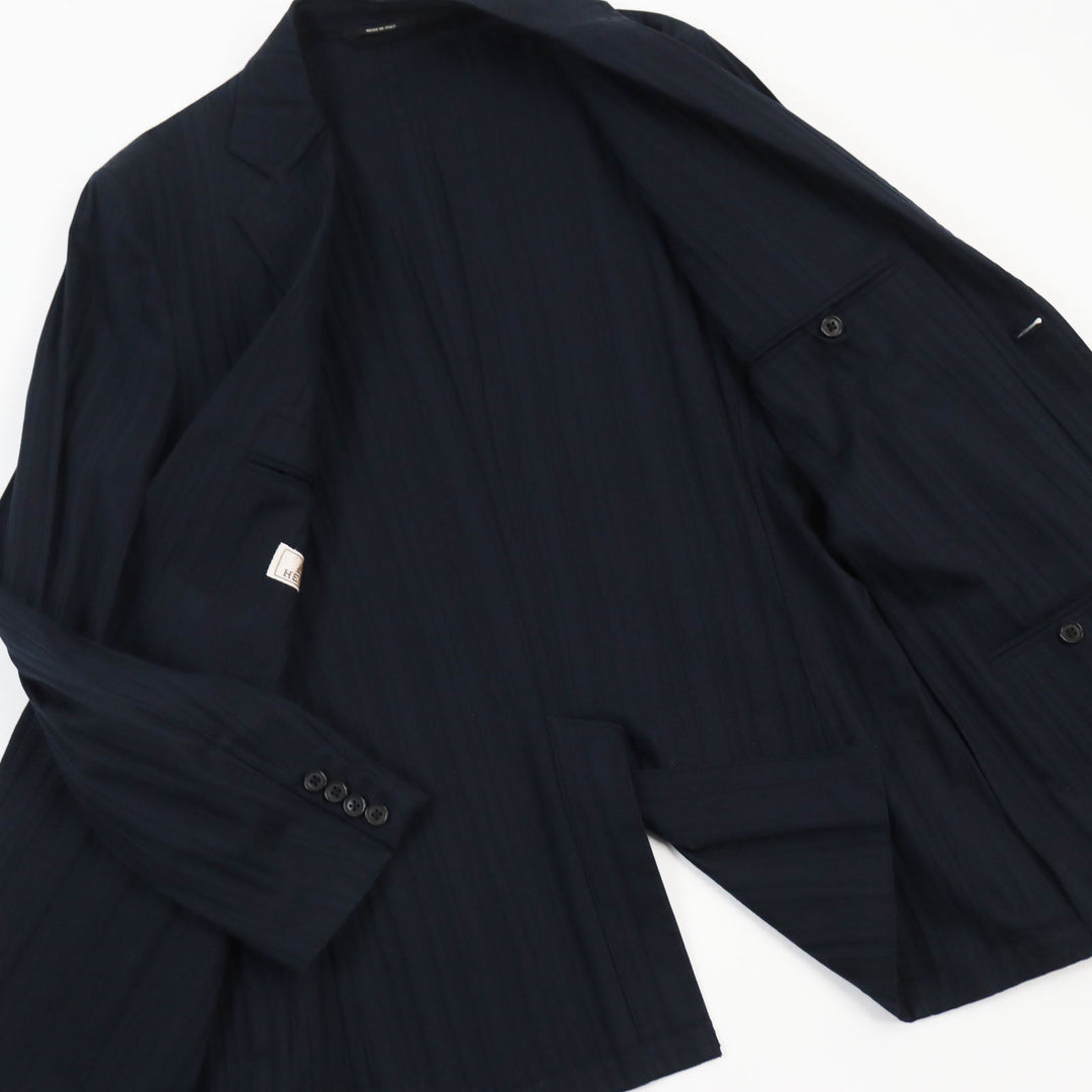 HERMES tailored jacket Main: 97% cotton, Main: 3% polyurethane black mens 46 Used Authentic
