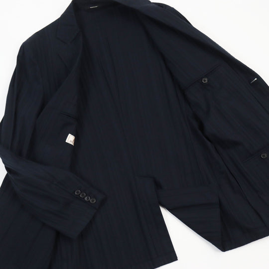 HERMES tailored jacket Main: 97% cotton, Main: 3% polyurethane black mens 46 Used Authentic