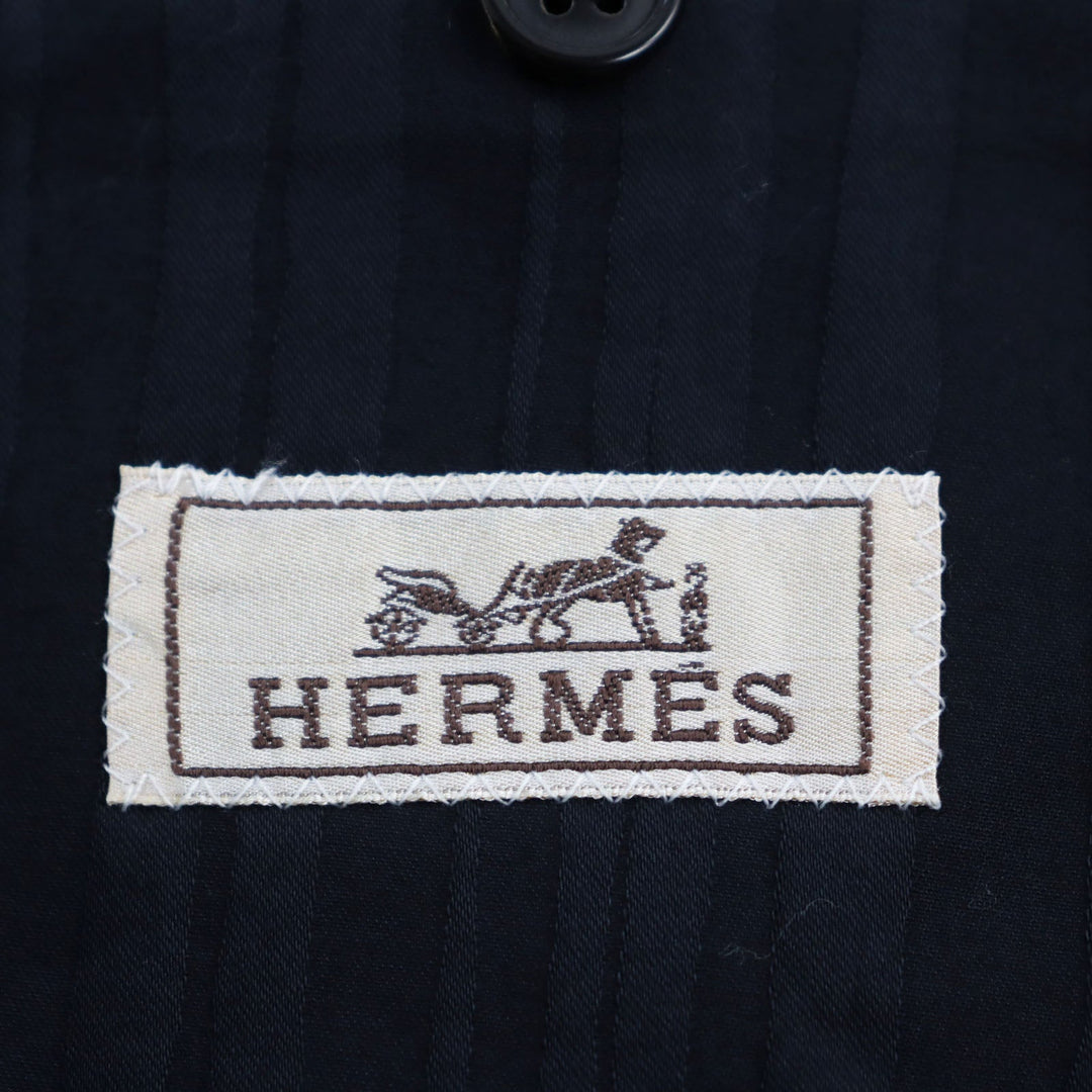 HERMES tailored jacket Main: 97% cotton, Main: 3% polyurethane black mens 46 Used Authentic