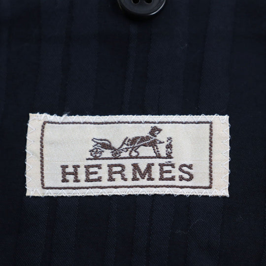 HERMES tailored jacket Main: 97% cotton, Main: 3% polyurethane black mens 46 Used Authentic