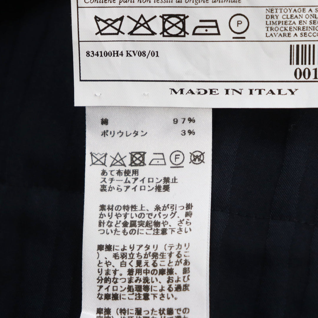 HERMES tailored jacket Main: 97% cotton, Main: 3% polyurethane black mens 46 Used Authentic