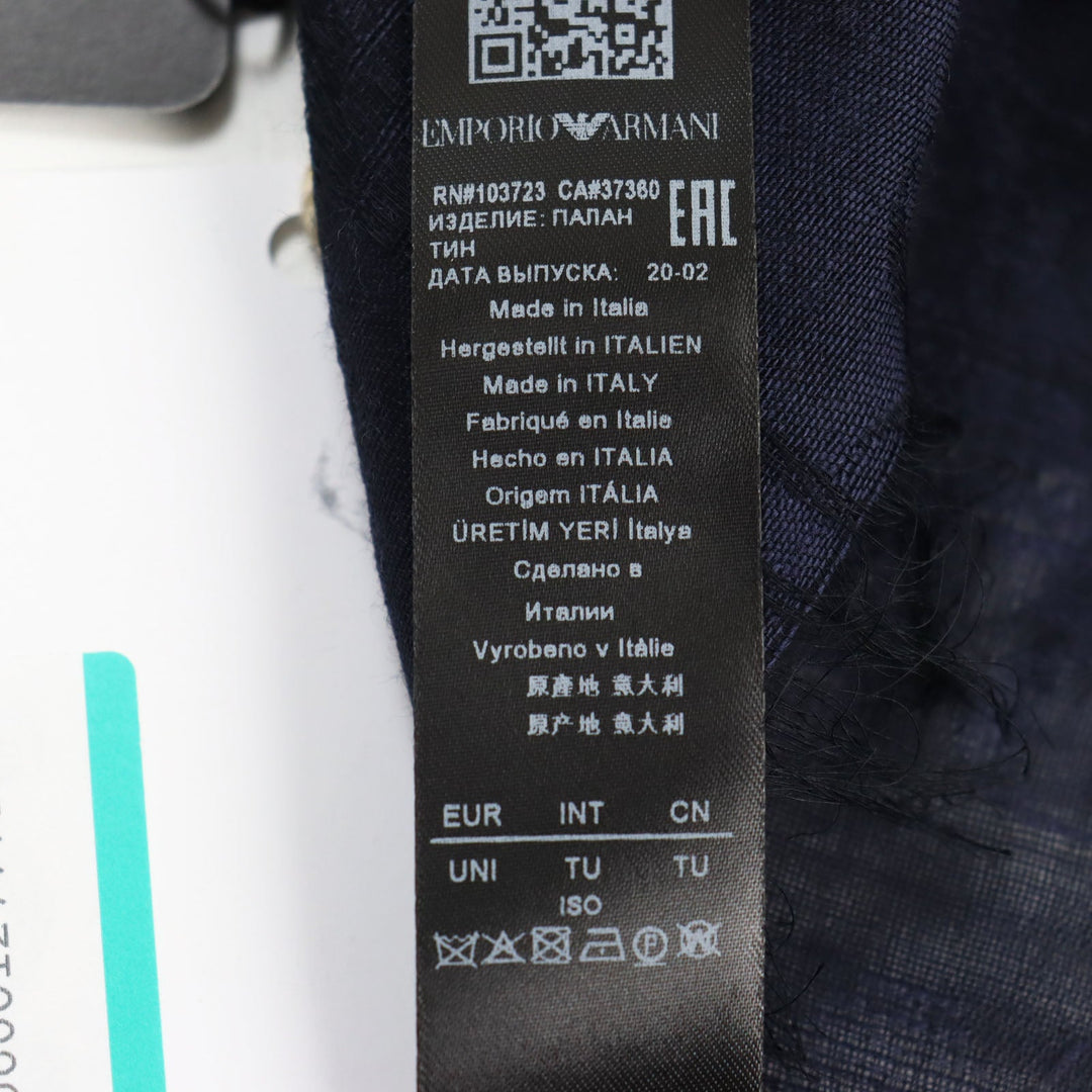 EMPORIO ARMANI Stall Main: 65% wool, Main: 35% rayon Dark navy mens Used Authentic