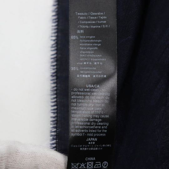 EMPORIO ARMANI Stall Main: 65% wool, Main: 35% rayon Dark navy mens Used Authentic