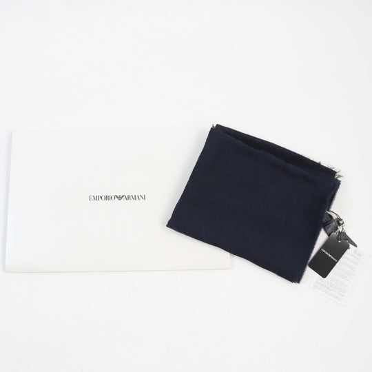 EMPORIO ARMANI Stall Main: 65% wool, Main: 35% rayon Dark navy mens Used Authentic