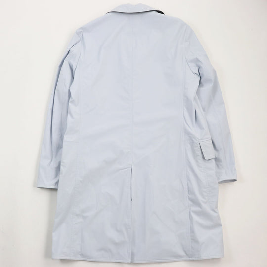 HERMES coat Main: 80% nylon, Main: 20% polyurethane, Part: Lamb leather Light blue Liverpool mens 54 Used Authentic