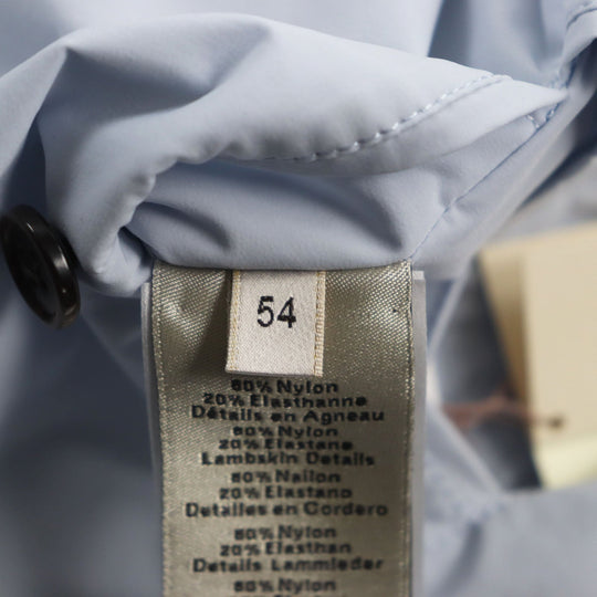 HERMES coat Main: 80% nylon, Main: 20% polyurethane, Part: Lamb leather Light blue Liverpool mens 54 Used Authentic