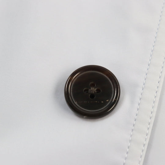 HERMES coat Main: 80% nylon, Main: 20% polyurethane, Part: Lamb leather Light blue Liverpool mens 54 Used Authentic