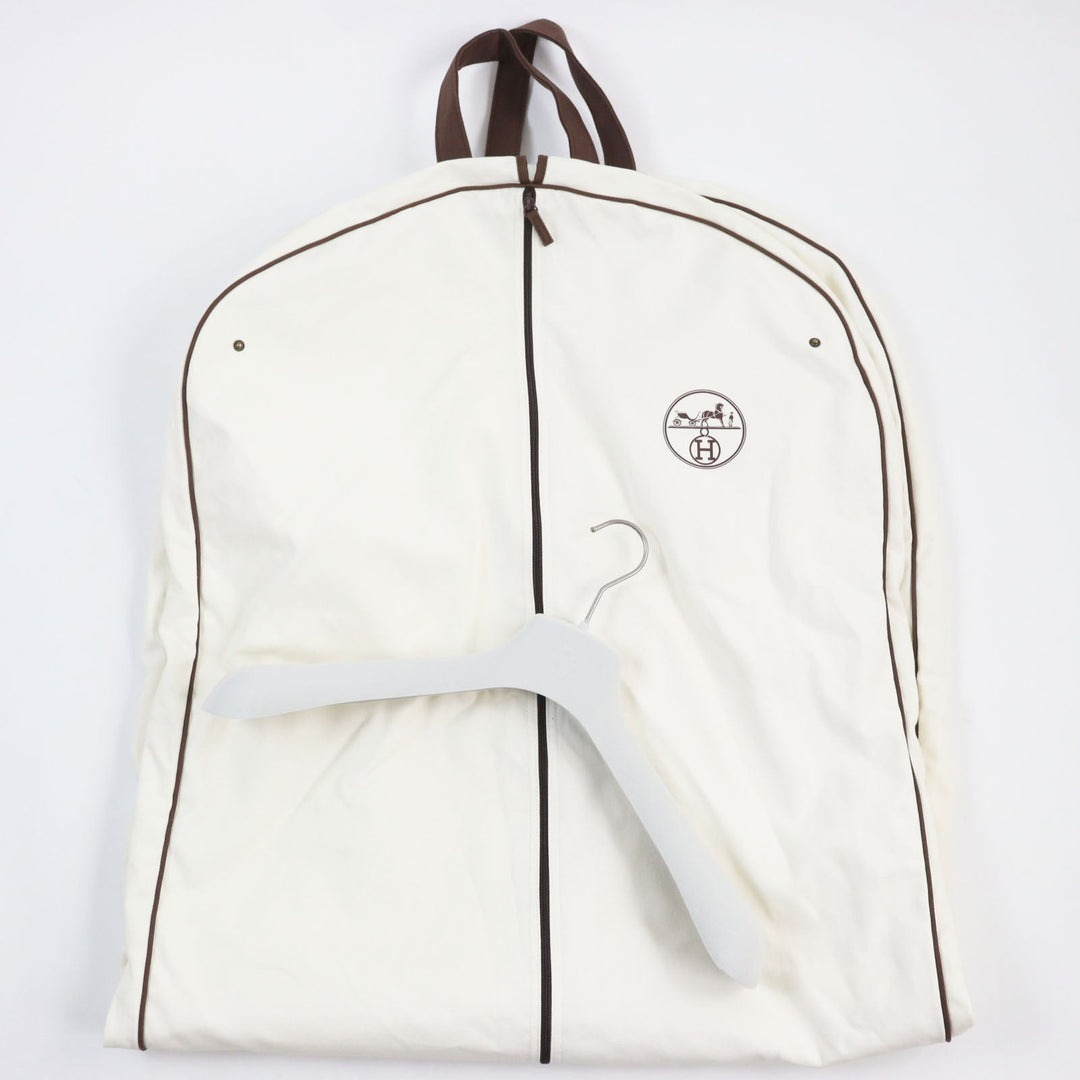 HERMES coat Main: 80% nylon, Main: 20% polyurethane, Part: Lamb leather Light blue Liverpool mens 54 Used Authentic