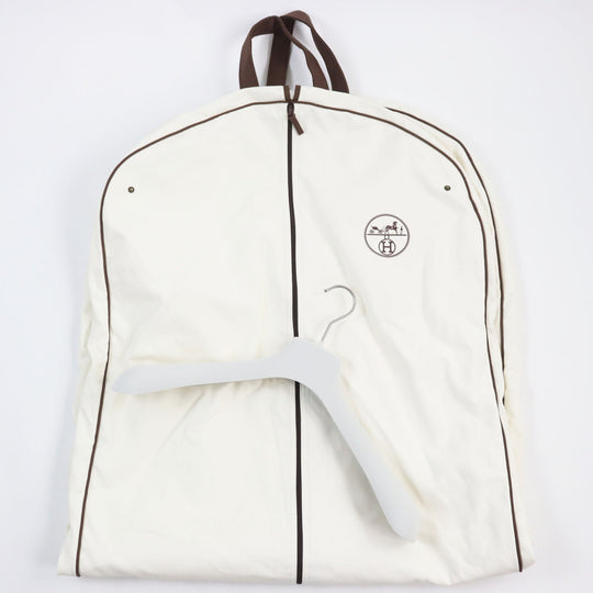 HERMES coat Main: 80% nylon, Main: 20% polyurethane, Part: Lamb leather Light blue Liverpool mens 54 Used Authentic