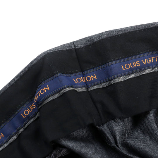 LOUIS VUITTON suit HGCF7W Outer: 78% wool, Outer: 22% silk, Lining: 58% cupra, Lining: 24% rayon, Lining: 18% polyester gray mens 50 Used Authentic